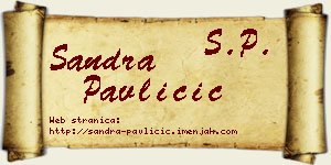 Sandra Pavličić vizit kartica
